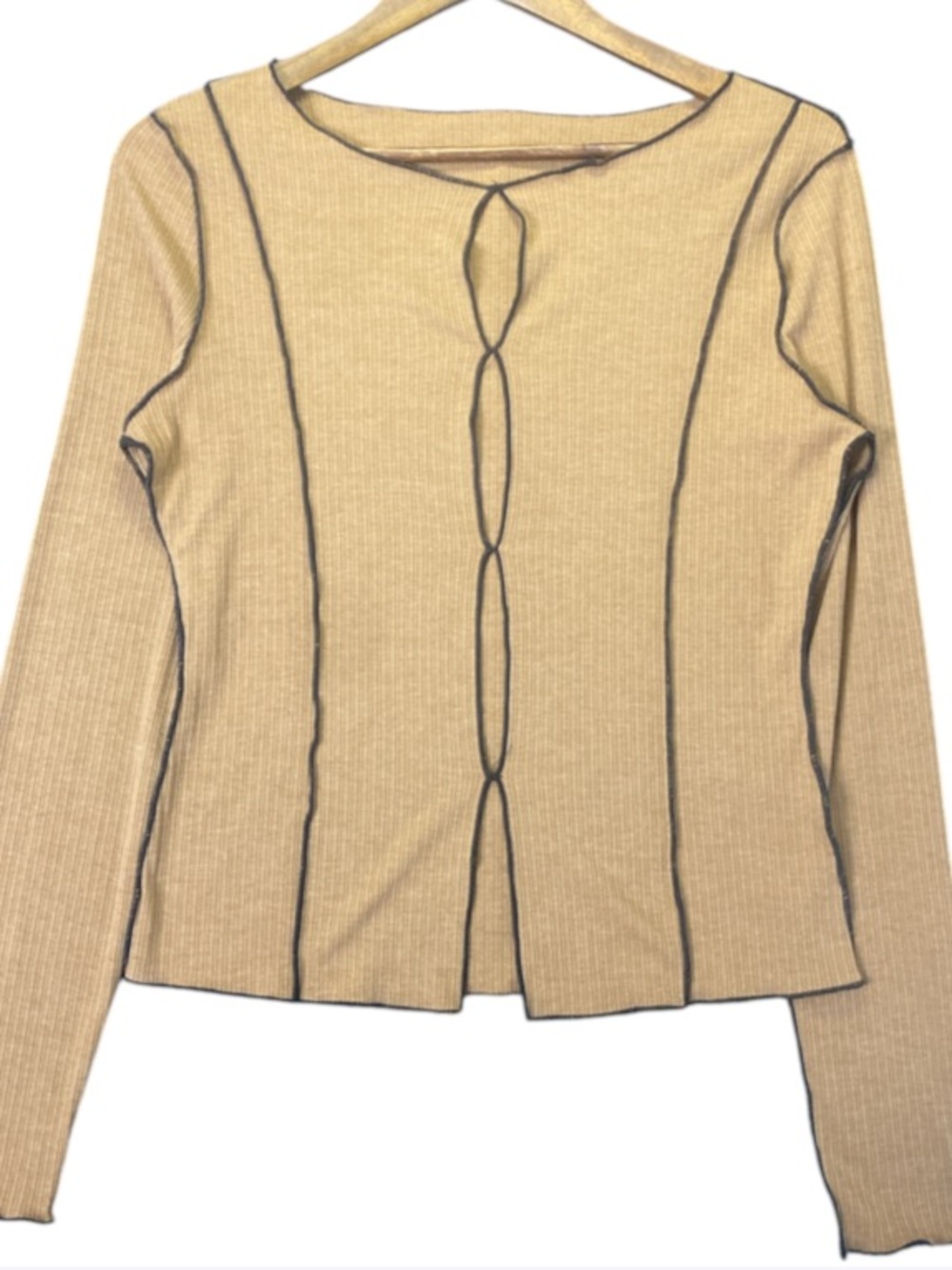 Shein long sleeve peep hole tee size L